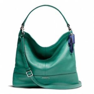 Coach Park Leather Hobo in Teal with Wallets